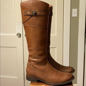 Frye Molly button knee high leather boots size 8